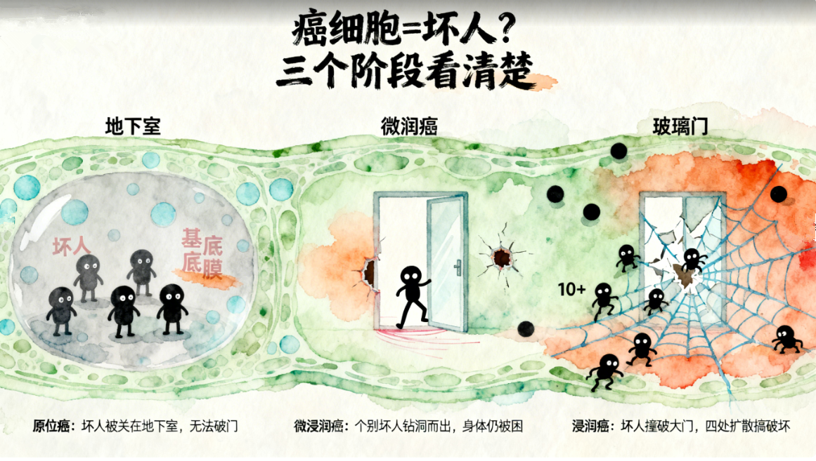 “微浸润癌”和“浸润癌”，一字之差，但治疗效果天壤之别！